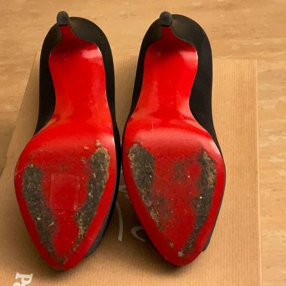 Christian Louboutin Paris US Size 7 VERY PRIVE 120 SATIN/KID TOE - Picture 4 of 15